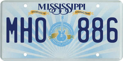MS license plate MHO886