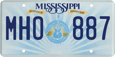 MS license plate MHO887