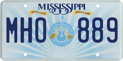 MS license plate MHO889