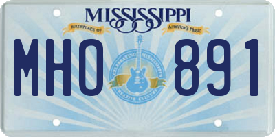 MS license plate MHO891