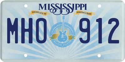 MS license plate MHO912