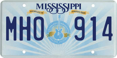 MS license plate MHO914