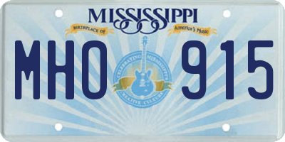 MS license plate MHO915