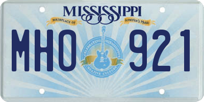 MS license plate MHO921