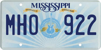 MS license plate MHO922
