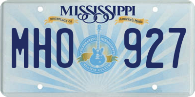 MS license plate MHO927