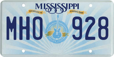 MS license plate MHO928