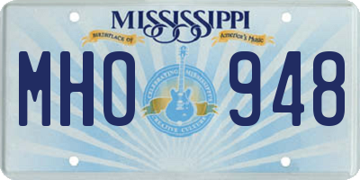 MS license plate MHO948