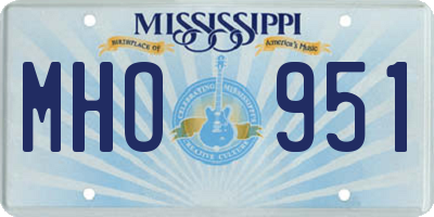 MS license plate MHO951