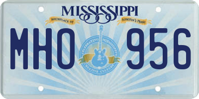 MS license plate MHO956