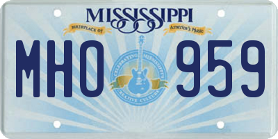 MS license plate MHO959