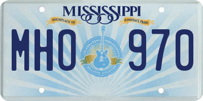 MS license plate MHO970