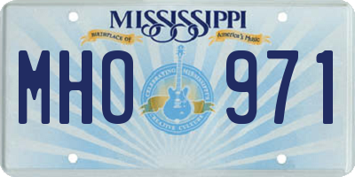 MS license plate MHO971