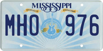MS license plate MHO976