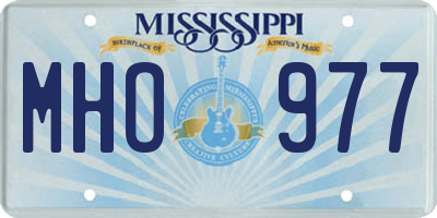 MS license plate MHO977