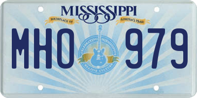 MS license plate MHO979
