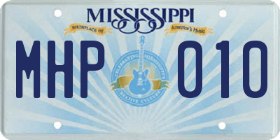 MS license plate MHP010