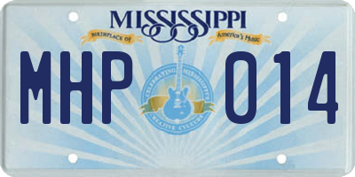 MS license plate MHP014