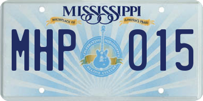 MS license plate MHP015