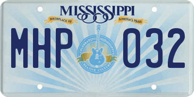 MS license plate MHP032