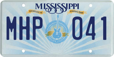 MS license plate MHP041
