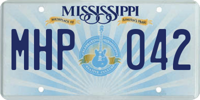 MS license plate MHP042