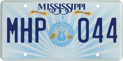 MS license plate MHP044