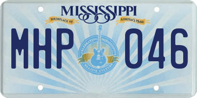 MS license plate MHP046