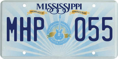 MS license plate MHP055