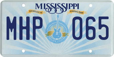 MS license plate MHP065