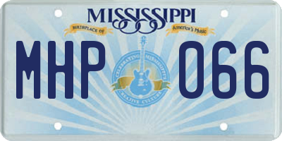 MS license plate MHP066
