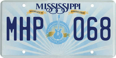 MS license plate MHP068