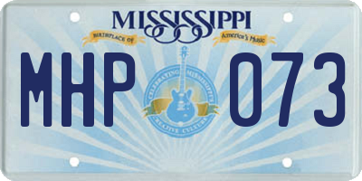 MS license plate MHP073
