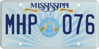 MS license plate MHP076