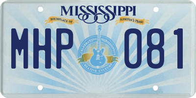 MS license plate MHP081