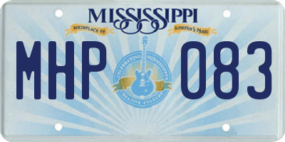 MS license plate MHP083