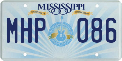 MS license plate MHP086