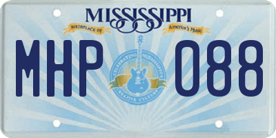 MS license plate MHP088