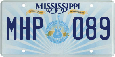 MS license plate MHP089