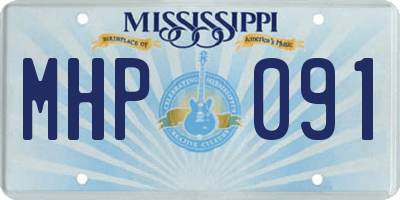 MS license plate MHP091
