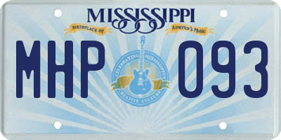 MS license plate MHP093