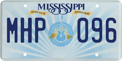 MS license plate MHP096