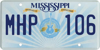 MS license plate MHP106