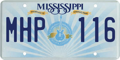 MS license plate MHP116