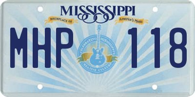 MS license plate MHP118