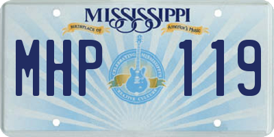 MS license plate MHP119