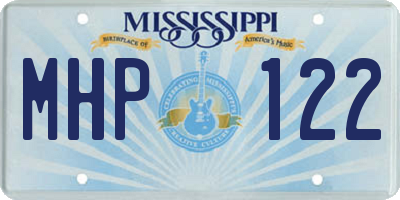 MS license plate MHP122