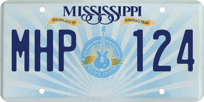 MS license plate MHP124