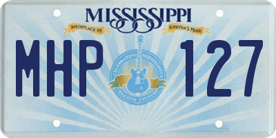 MS license plate MHP127