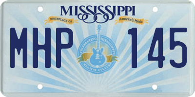 MS license plate MHP145